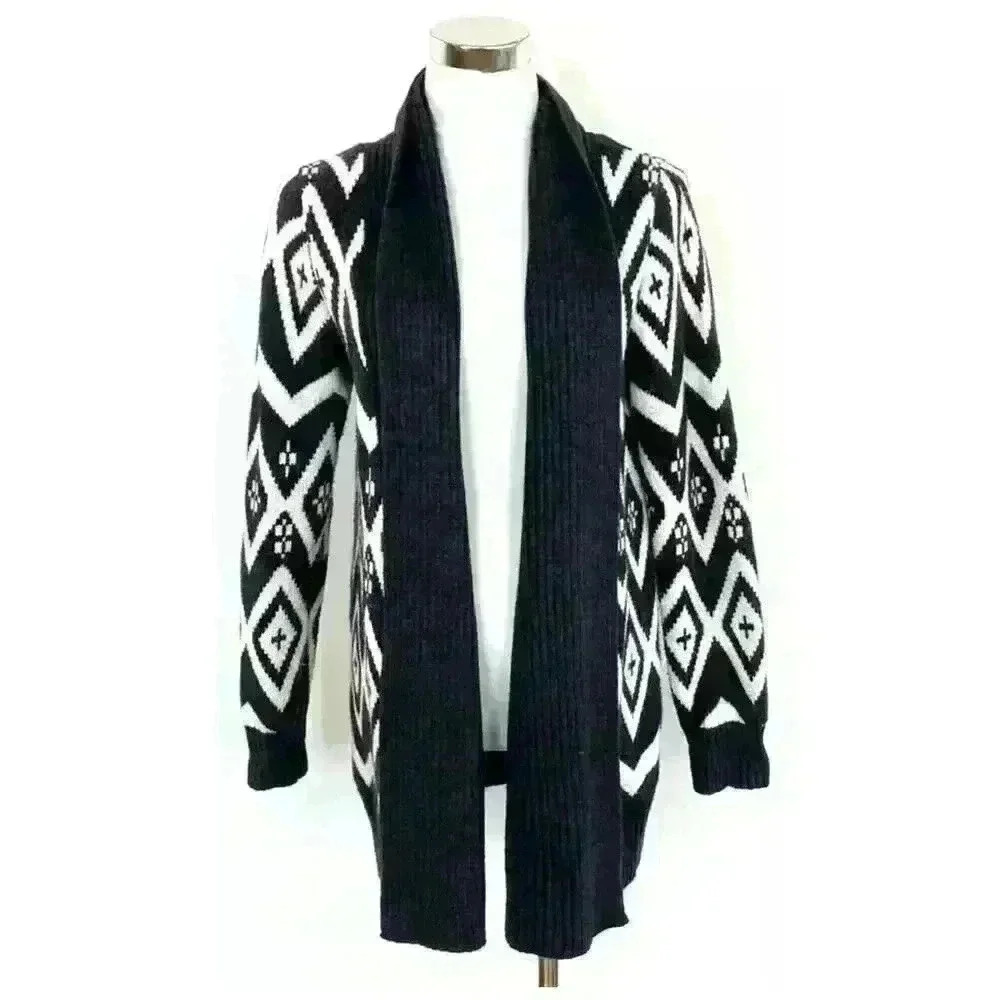 Old Navy Women’s M‎ Aztec Sweater Open Front Cardigan Tunic Southwestern